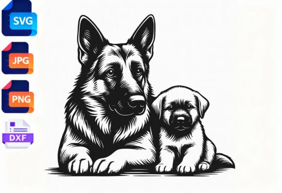 German Shepherd Mom SVG: Top Graphics for Crafts