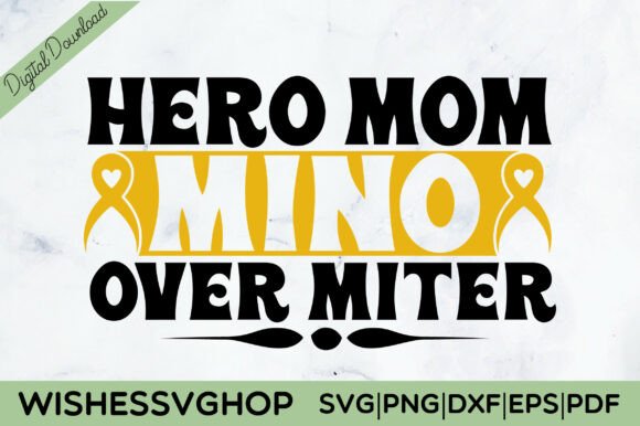 Hero Mom Mino over Miter SVG PNG for Crafts & Graphics