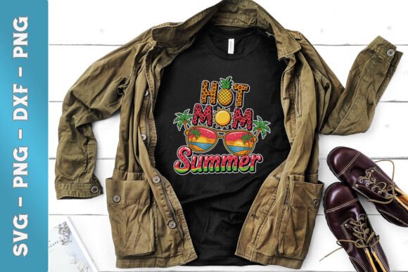 Hot Mom Summer Cool Vibes SVG: Graphics for Crafts