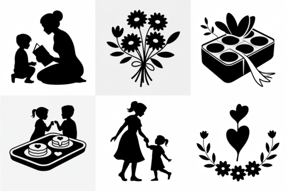 Mom and Kids SVG Bundle for Crafts & Graphics