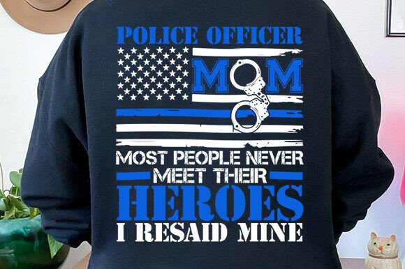 Police Officer Mom SVG for Crafts & Graphics