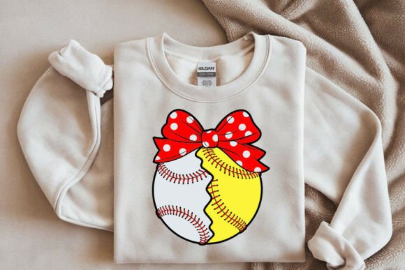 Red Bandana Softball Split SVG for Crafts & Graphics