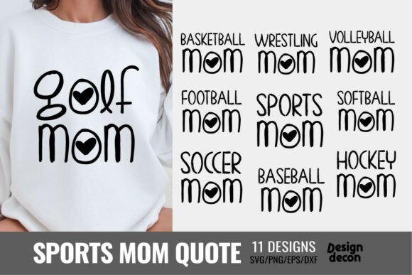 Sports Mom Graphics for Crafts and Branding